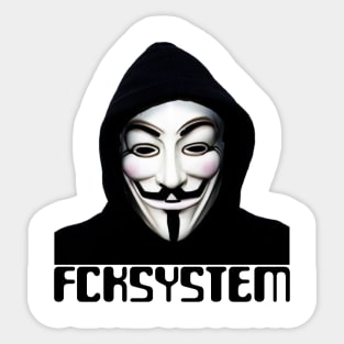 anonymous fuck the system Sticker